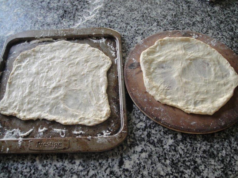 dough on baking tray