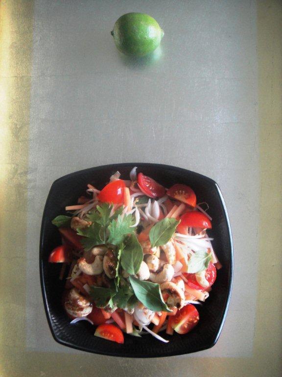 papaya salad and lime