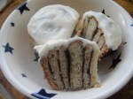 Cinnamon buns with vanilla icing
