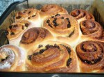 Chelsea and cinnamon buns baked in the tin