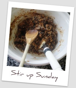 Stirring the Christmas pudding