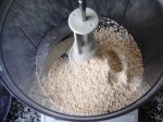 Blending the oatmeal and other ingredients