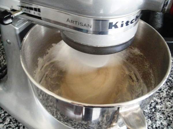 Kneading with dough hook