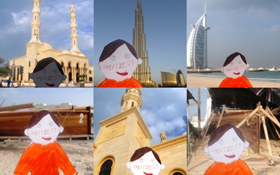 Dubai views with flat stanley