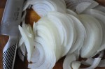 Sliced onions