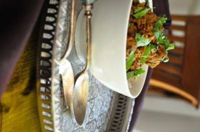 Turkish meatballs with aubergine puree