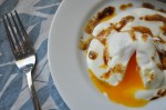 Turkish poached eggs or cilbir
