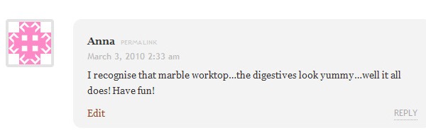 comment from my sister