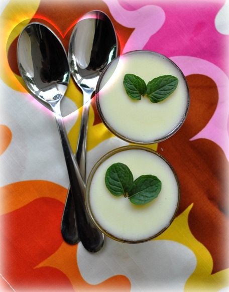 White chocolate mint mousse