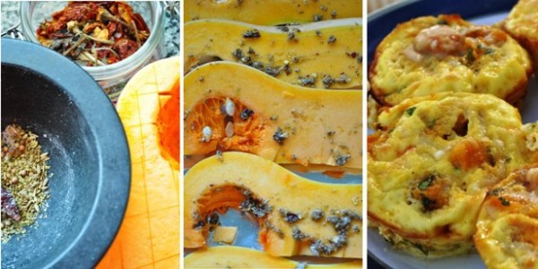 Spiced butternut squash frittata