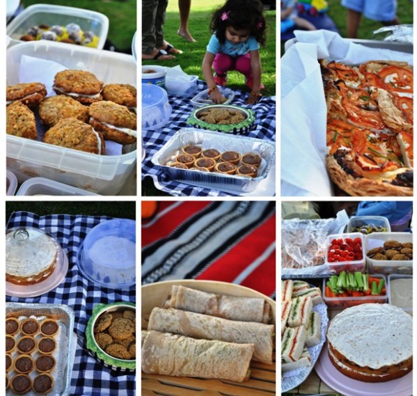 Food from the picnic