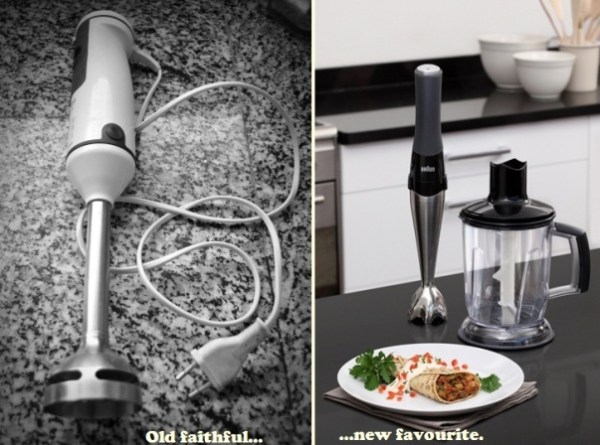Old stick blender and new Braun Multiquick