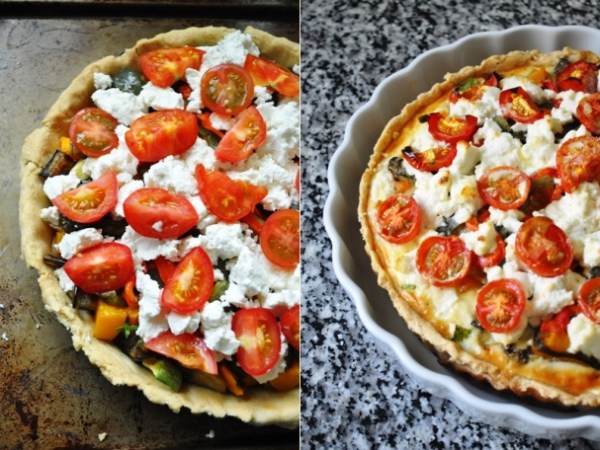 Roasted vegatable tart