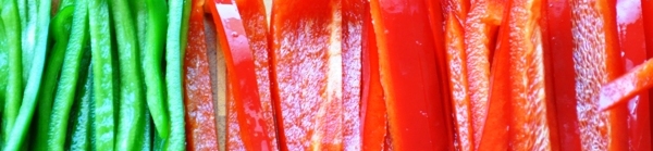 green and red peppers