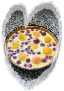 Peach Melba Custard Tart