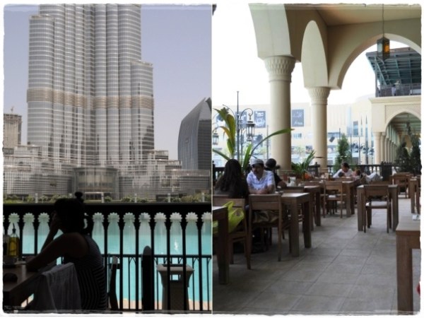 Burj Khalifa and Baker and Spice terrace