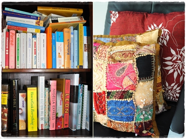 Books and cushions