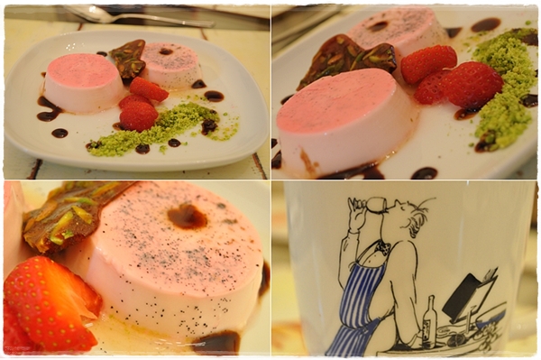 Rose-scented panna cotta