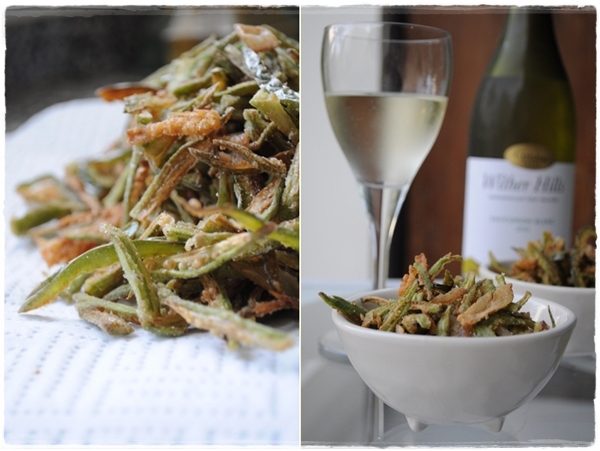 Okra and a glass of wine