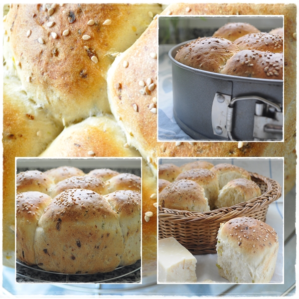 Courgette cluster bread - montage1 Courgette cluster bread