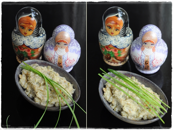 Aubergine dip taskuski