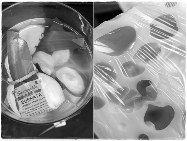 Burrata and emmental