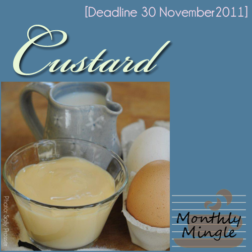 Monthly Mingle badge November Custard theme