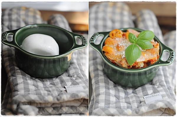 Mozzarella and baked pasta