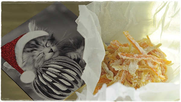 Candied peel - My Custard Pie candied peel and christmas card