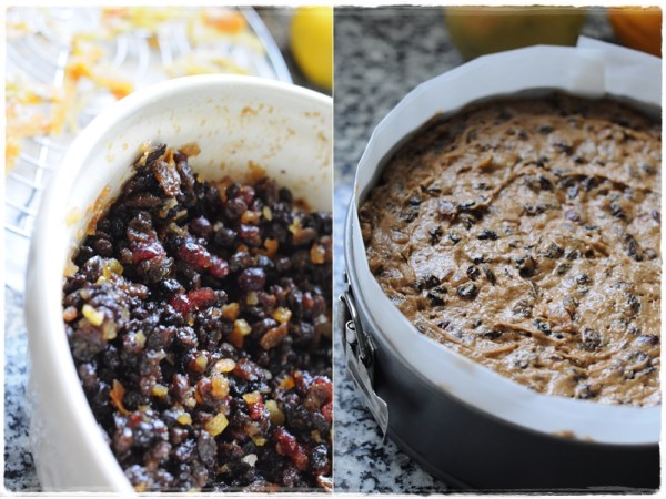 Christmas cake made with homemade candied peel