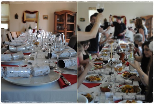 Christmas dinner before and during