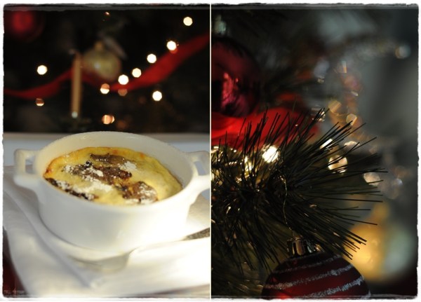 Christmas pudding gratin