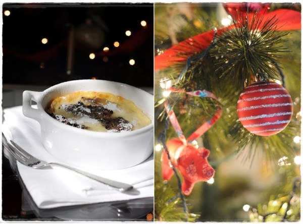 Christmas pudding gratin