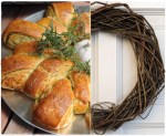 Festive wreath garlic herb&nbsp;bread