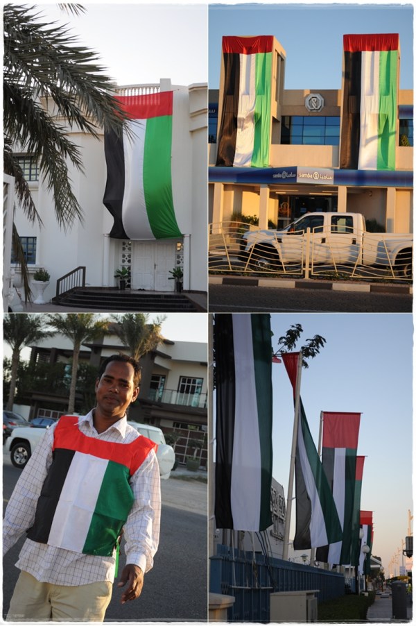 Flags from UAE National Day 40th anniversary