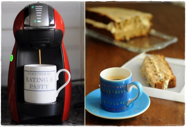 Coffee machine and cake