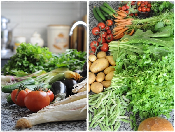 Organic vegetables and fruit