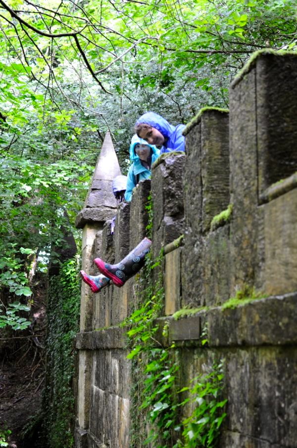 Turreted canal bridge