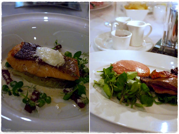 Fish dish and grouse