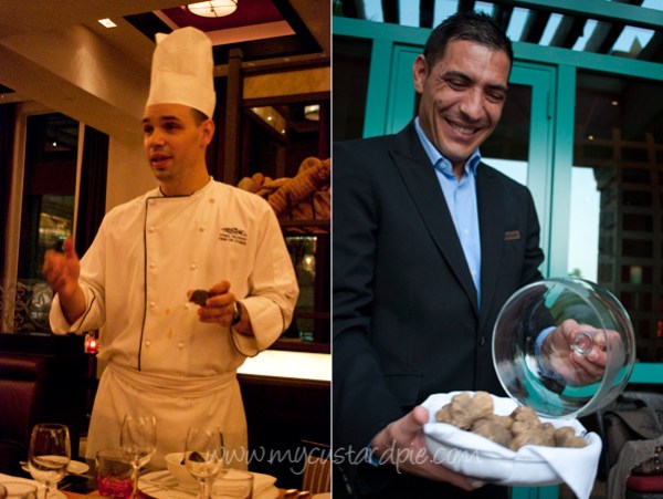 Black truffles at Rostang, white truffles at Ronda Locatelli