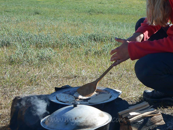 Cooking at camp