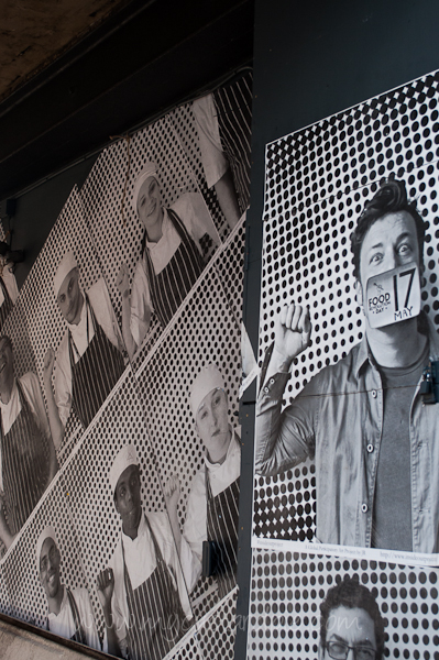 Alleyway next to restaurant