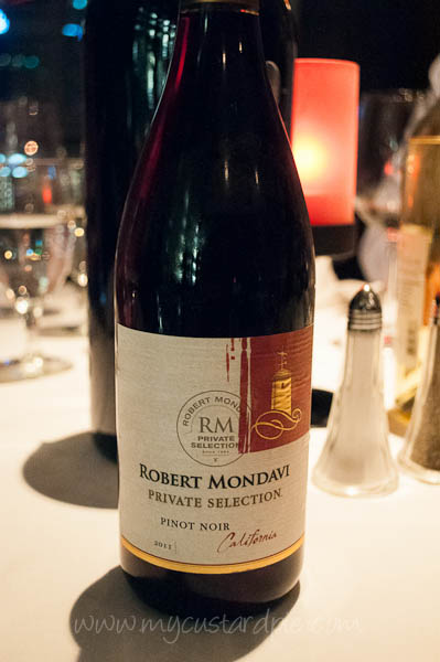 Robert Mondavi wine dinner