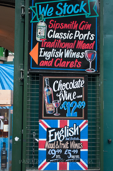 Wine stall sign
