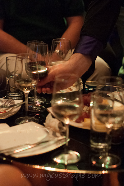 Cheese and wine at Cavalli Club