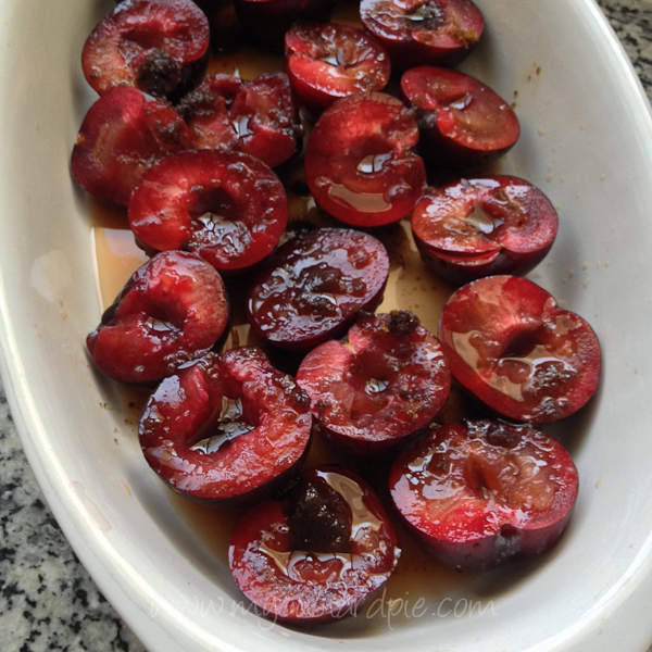 Baked plums