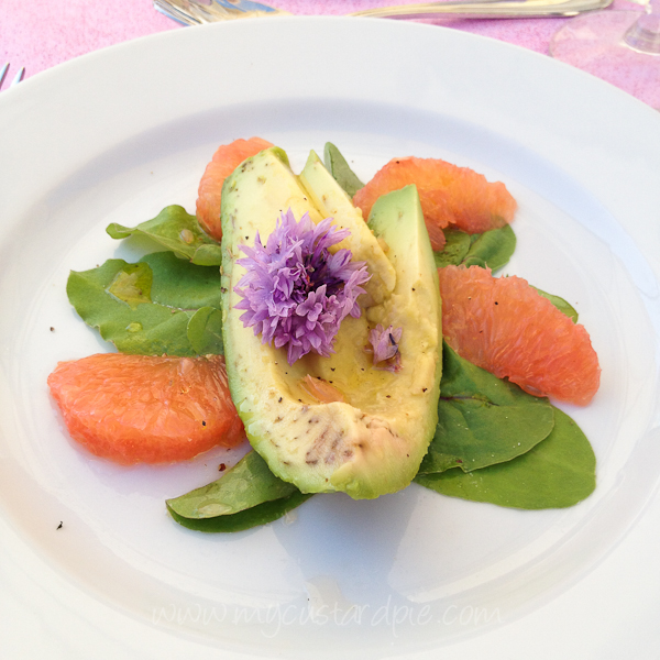 avocado and pink grapefruit salad