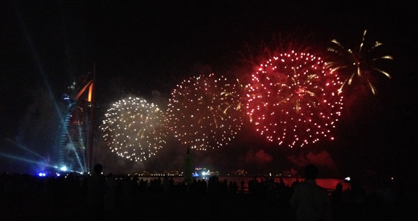 Burj al arab fireworks