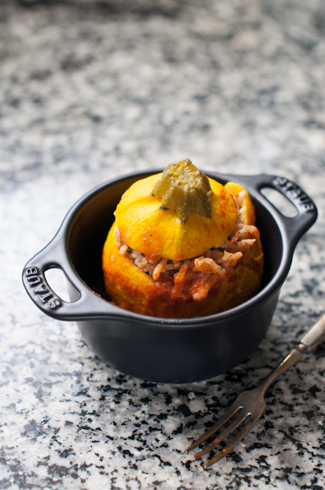 Stuffed courgette