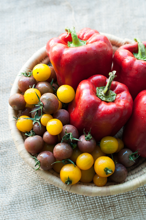 Peppers and tomatoes